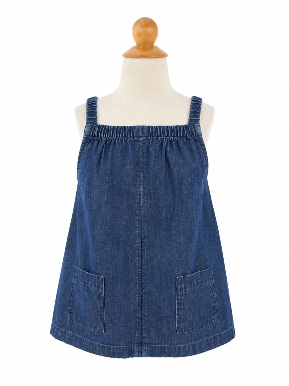 Old Navy Chambray Denim Tank Top Girls 5T Boho Pocket Swing Tunic Cottagecore
